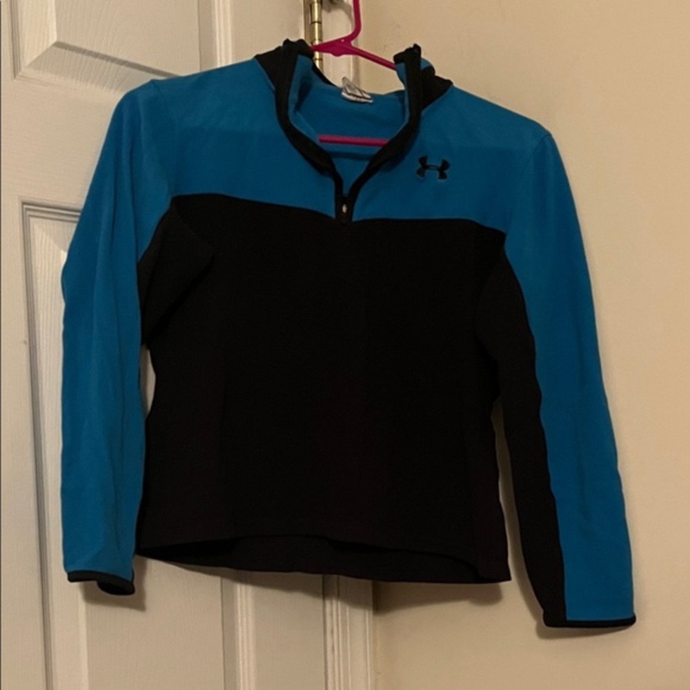Under Armour Black and Blue Half-Zip Top